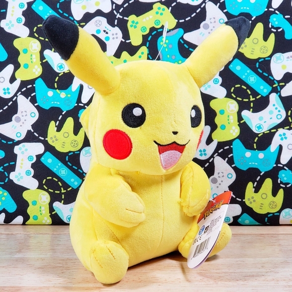Jazwares Pokemon S4 PIKACHU 8" 2021 100% Genuine Collectible Gaming Plush - Picture 2 of 11